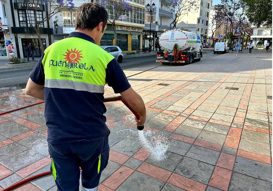 Spain's Fuengirola Returns To Washing Down Streets